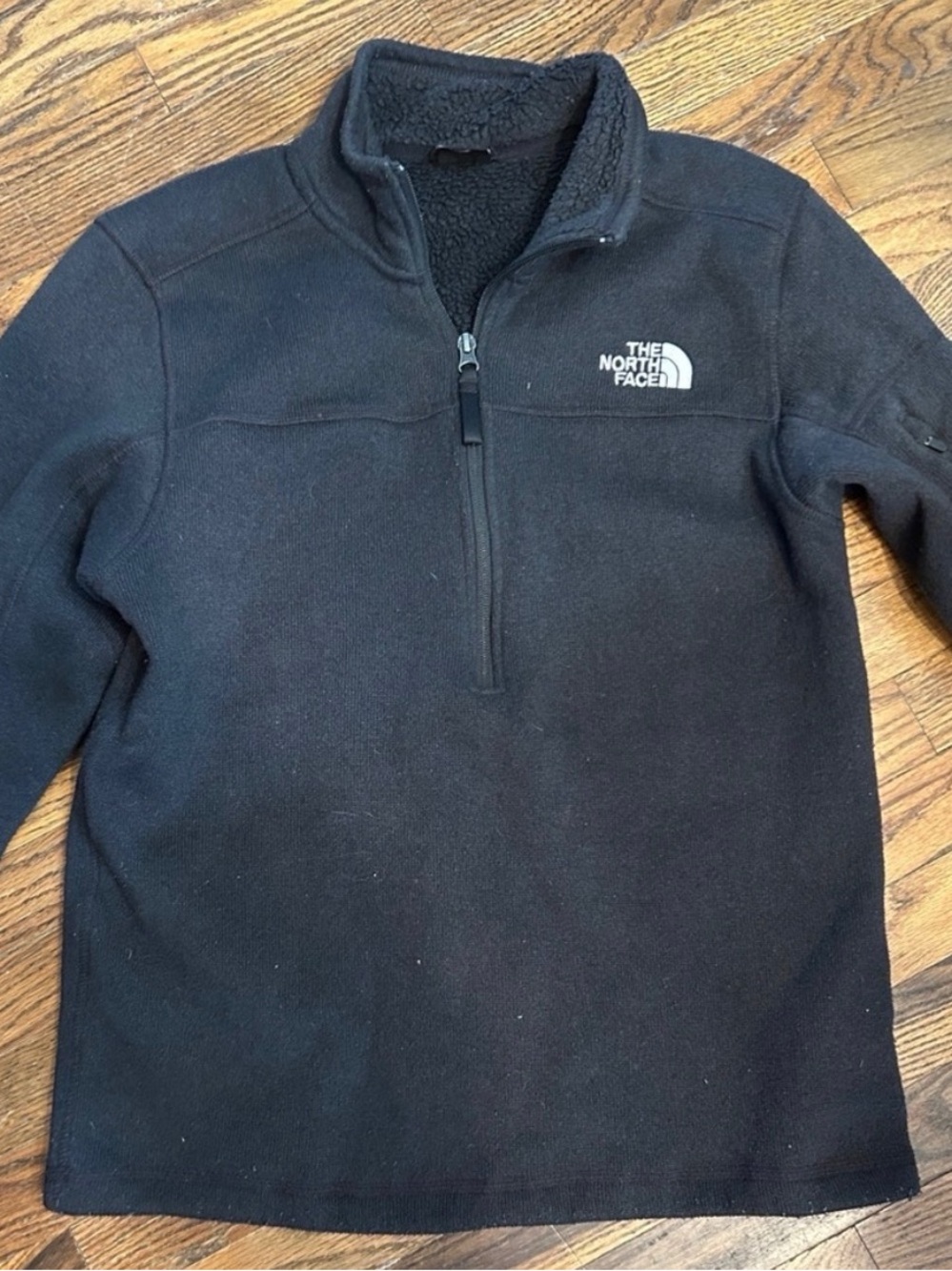 The North Face Black Half-Zip Sherpa Fleece Pullover